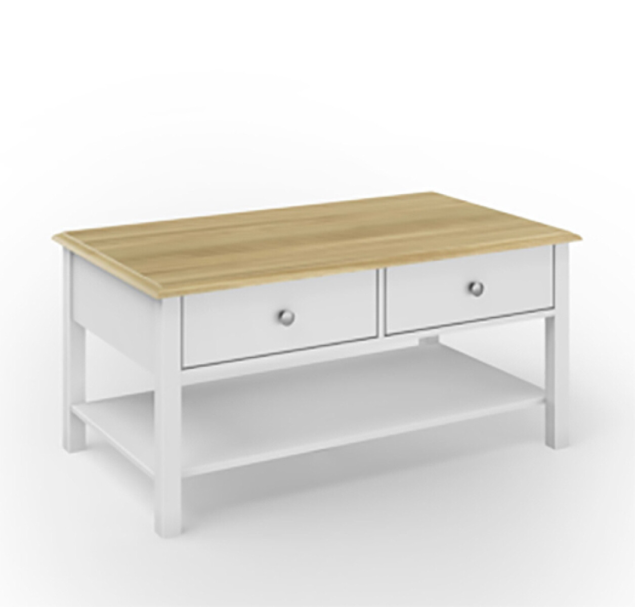 MESA LIVING SSL CENTRO -CH170021BT- 2 Caj.-Blanco Patina - Sin color 