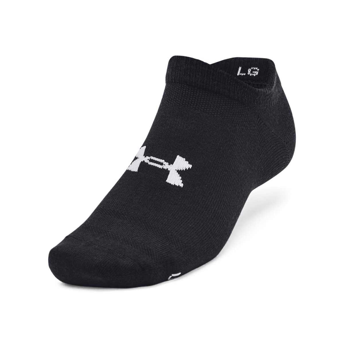 UA Essential No Show 6pk-WHT - BLK-002 