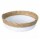 Cesto Canasto de Fibra Natural Paramount Decoración Ø35x10Cm Blanco