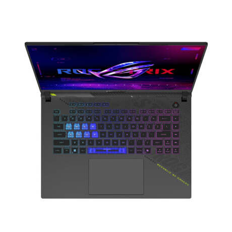Notebook Gamer Asus ROG G16. Ryzen 9 8940HX. RAM 16GB. DSólido 1TB. Pantalla 16" FHD+ 165Hz, Tarjeta RTX 5060 8GB Notebook Gamer Asus ROG G16. Ryzen 9 8940HX. RAM 16GB. DSólido 1TB. Pantalla 16" FHD+ 165Hz, Tarjeta RTX 5060 8GB