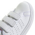 Championes Infantiles Adidas Advantage Base 2.0 Blanco - Rosado