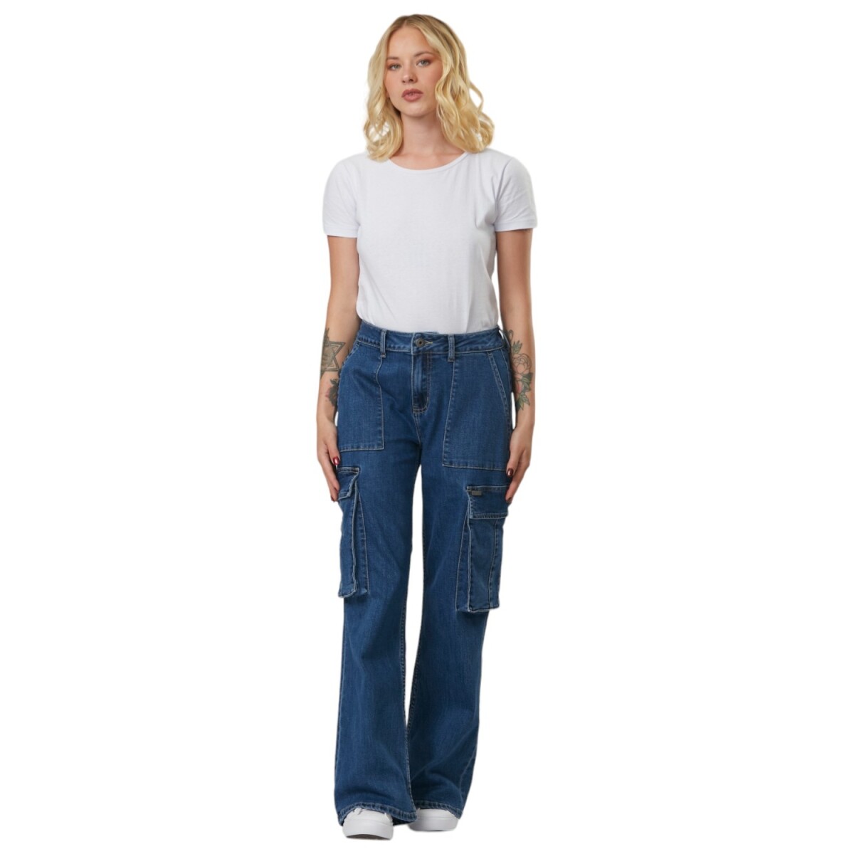 Pantalon Cargo UFO Callie Azul - Azul 