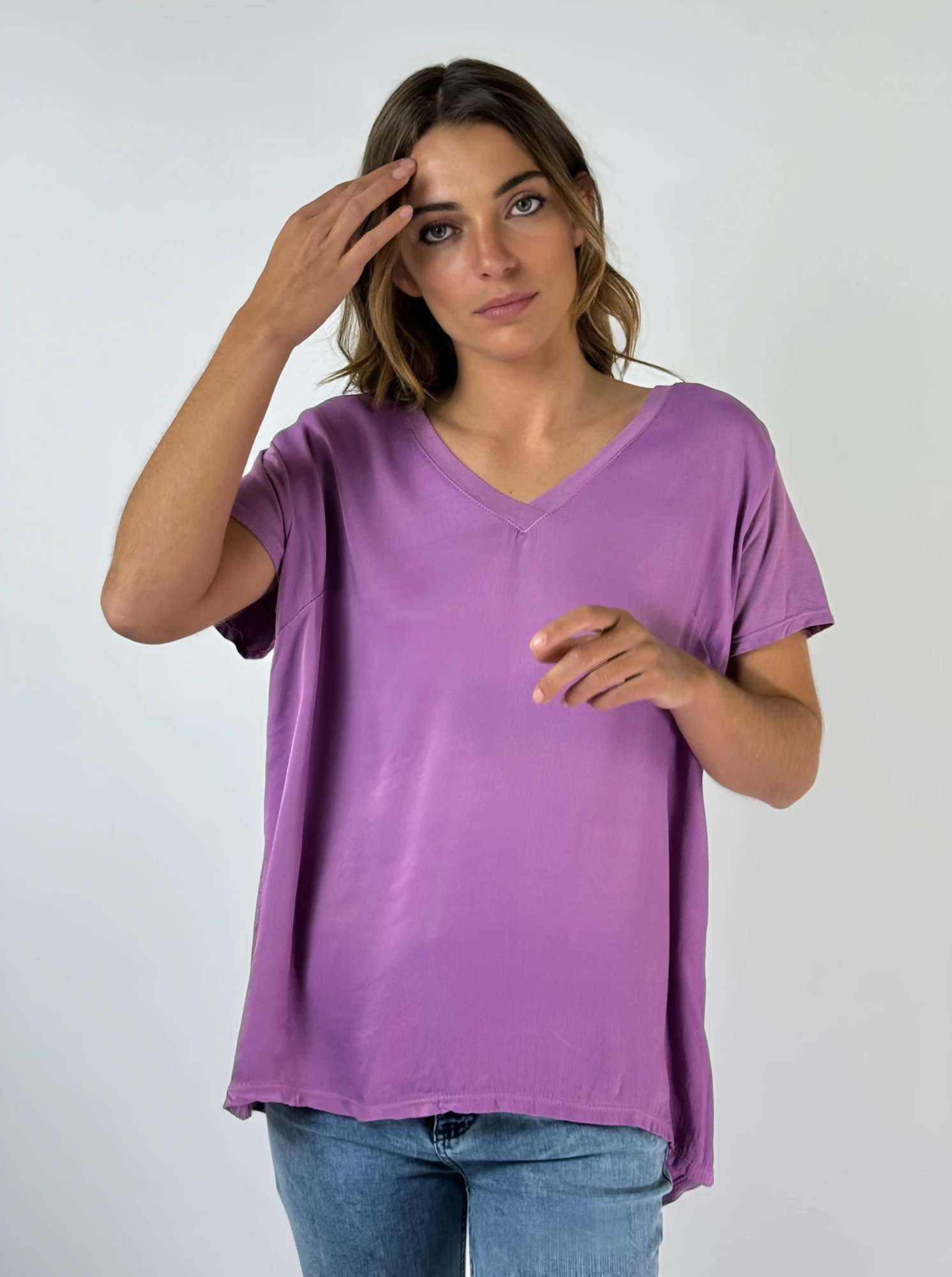 BLUSA GROSELLA violeta l/xl