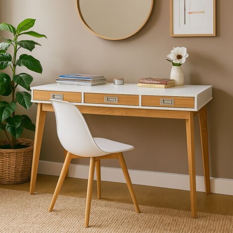 Escritorio Linea Metro Blanco/Miel