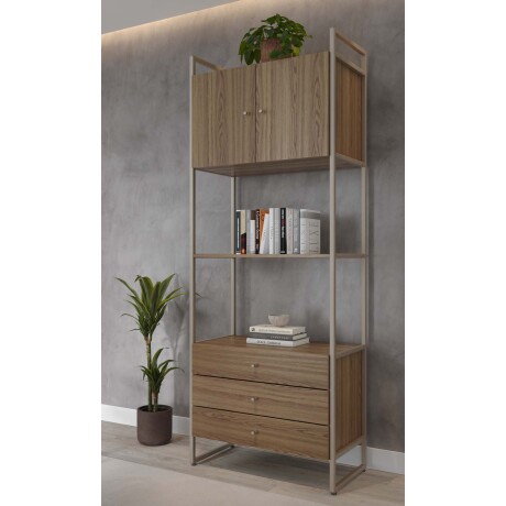 BIBLIOTECA MDF-Y-METAL VOSS