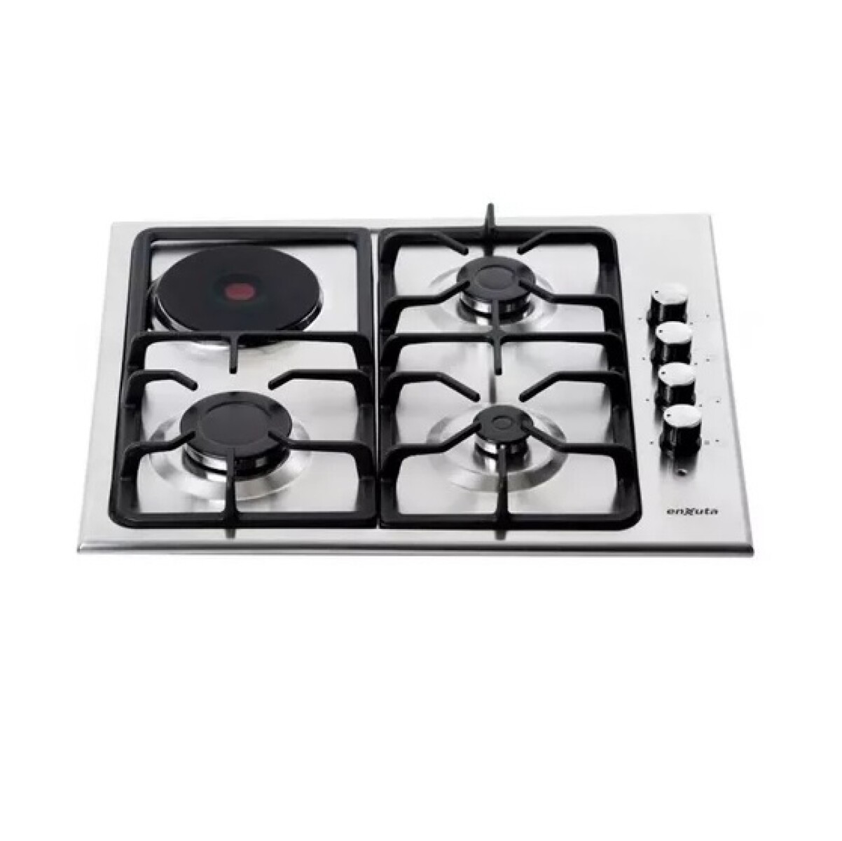 Anafe De Empotrar Enxuta 60 Cm 3 Hornallas 1 Disco Color Plateado 