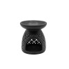 QUEMADOR CERAMICA NEGRO 10X11CM Unica