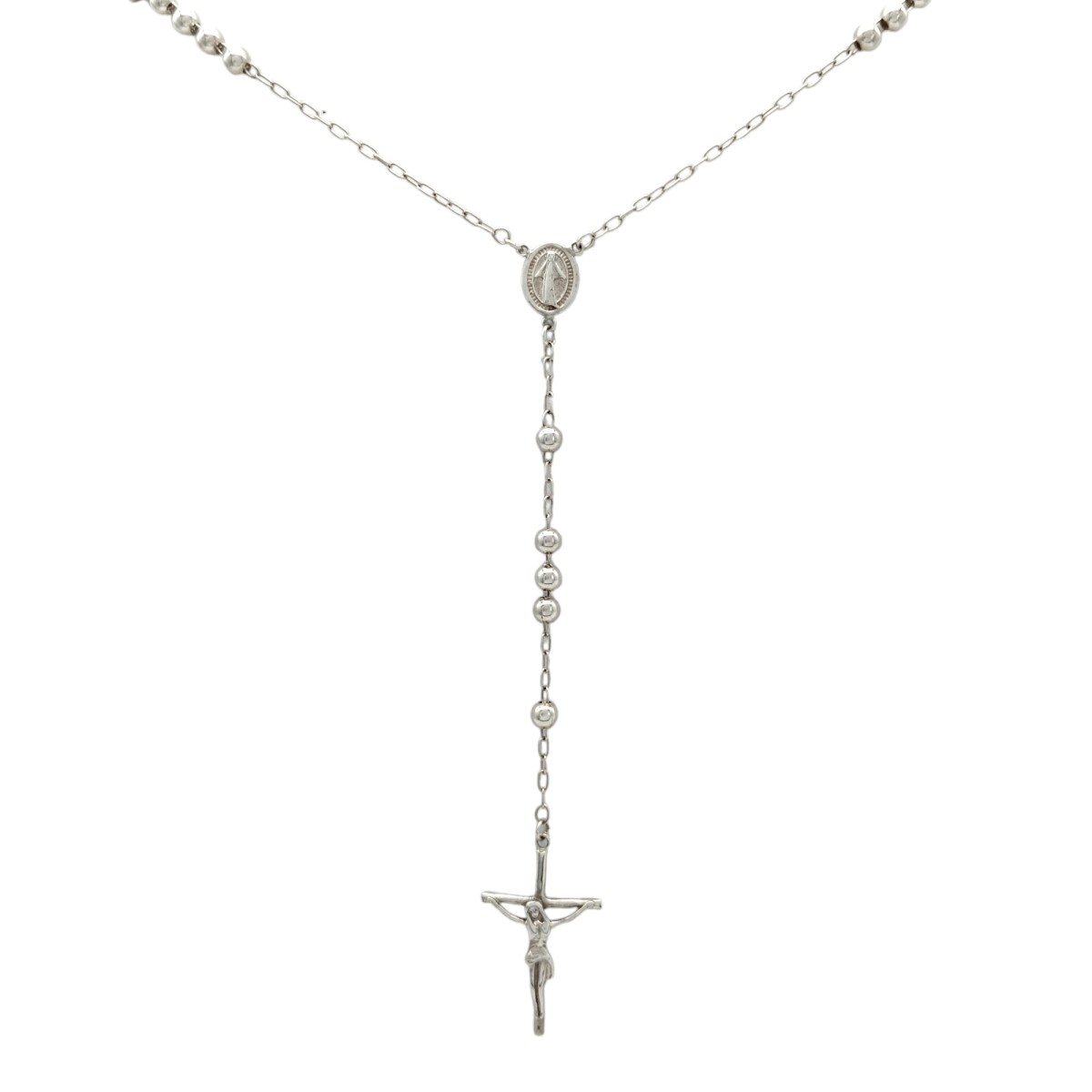 Rosario Virgen Milagrosa - Plata 925 - Sin Piedra - RO3003 - sinpiedra 