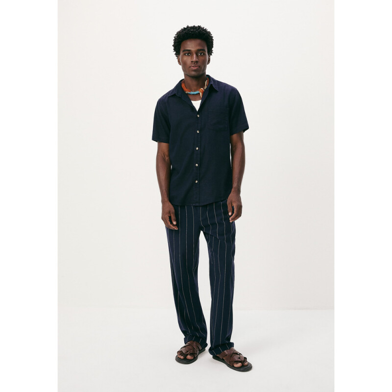 CAMISA MASC AZUL ESCURO