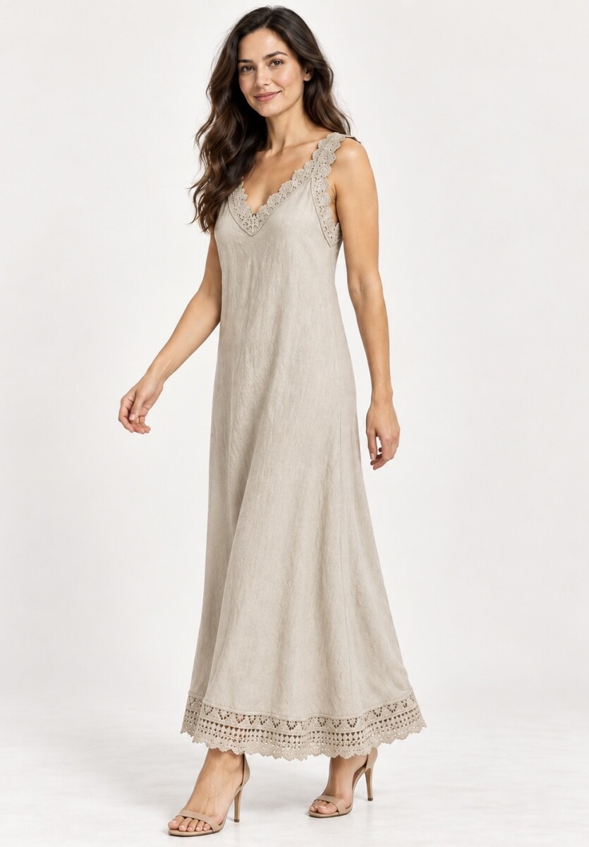 VESTIDO MALI - BEIGE 