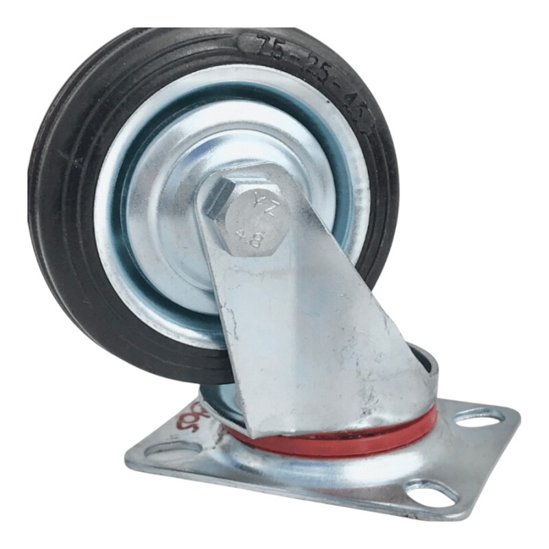 Rueda Industrial de Goma 75 mm Giratoria Rueda Industrial de Goma 75 mm Giratoria