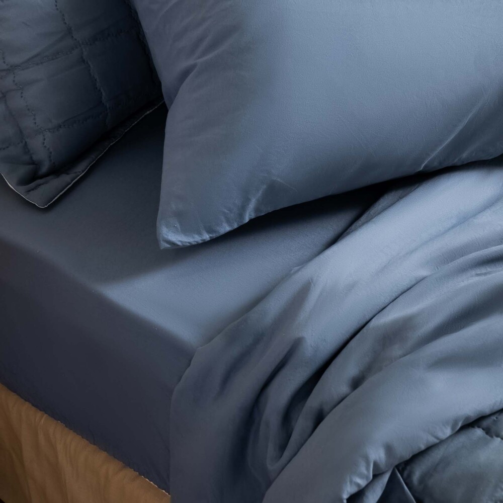 JUEGO DE SABANAS QUEEN POLIESTER PREWASHED