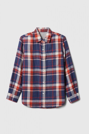 Camisa Manga Larga Niño Red Ochre 18-1442 Tcx