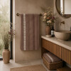 Toalla de Baño en Aldogón 70x135cm Moreto Marron