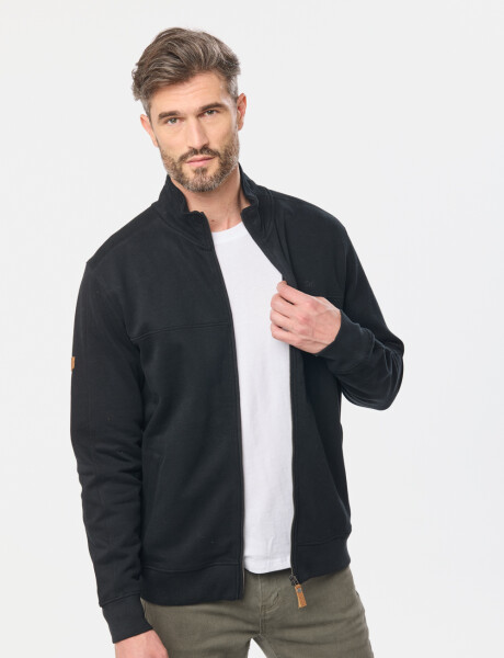 CAMPERA DE FELPA CUELLO ALTO Negro