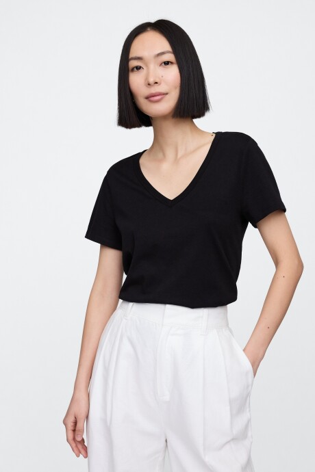 Remera Cuello V Mujer Navy Uniform