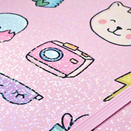Cuaderno A5 con elastico gatito Rosado