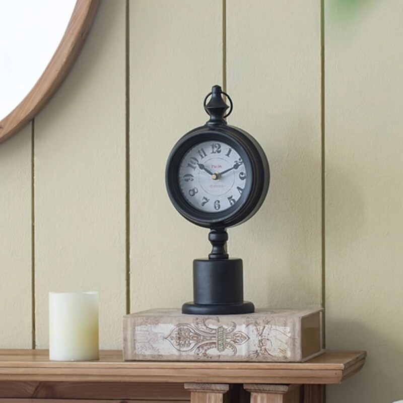 RELOJ MESA 16x11x37CM MDF/VIDRIO RELOJ MESA 16x11x37CM MDF/VIDRIO
