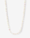 Collares Largos Color Collar Largo Cubitos Glass - Blanco Crema