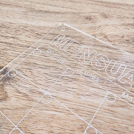 Pizarra planificador magnética acrílica mensual Sc