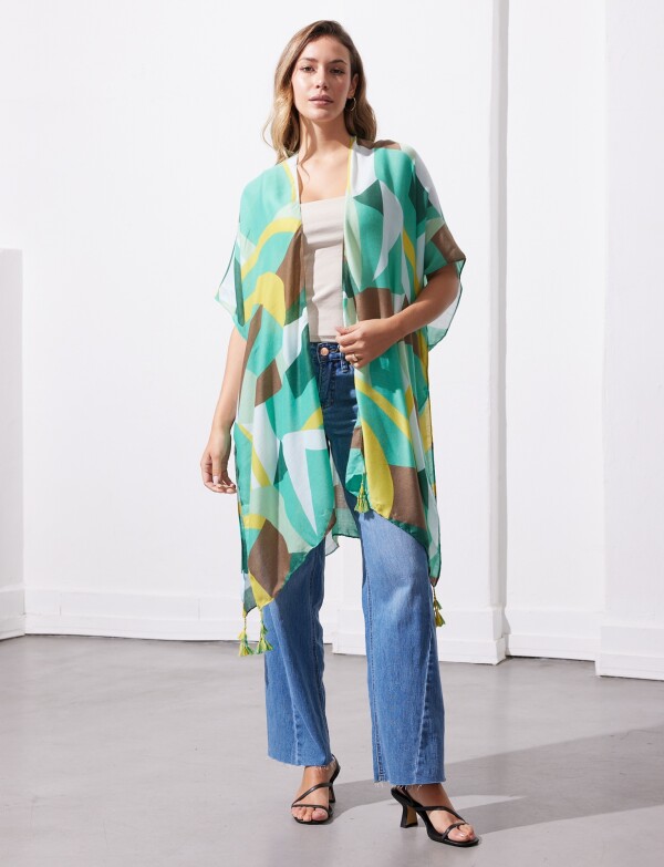 Kimono Printed VERDE/MULTI