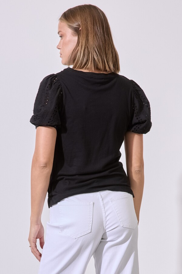 Blusa Broderie NEGRO