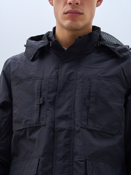 PARKA OXX 8853 BOLS. TAPA NEGRO