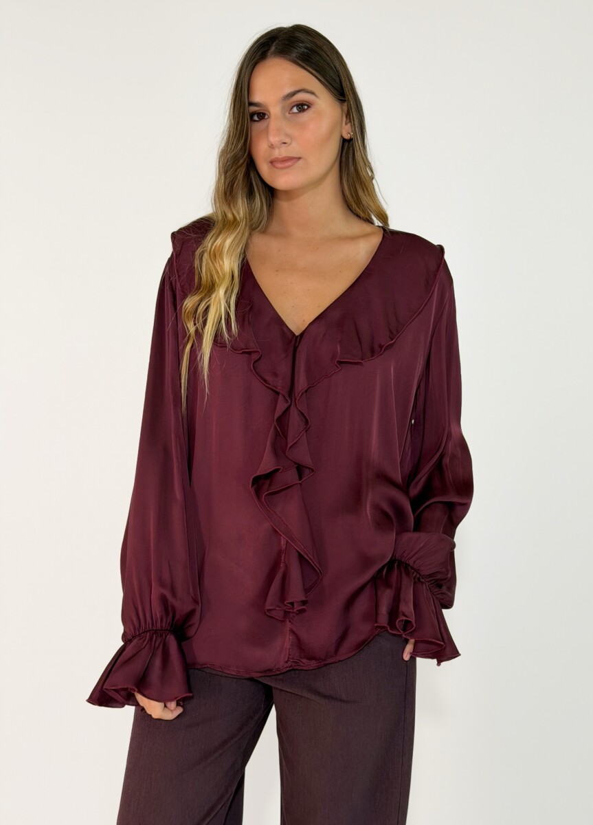 BLUSA ROSALBA - BORDO 