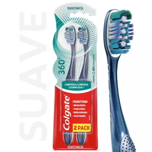 Cepillo Dental 360° Limpieza Completa Pack x2 - Colgate Cepillo Dental 360° Limpieza Completa Pack x2 - Colgate
