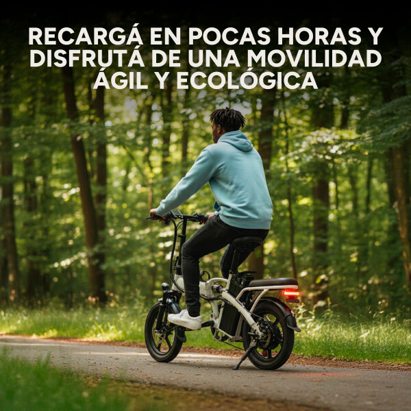 Bicicleta electrica GoGreen Peter Pan Plegable 250w 7.8Ah Color Blanco