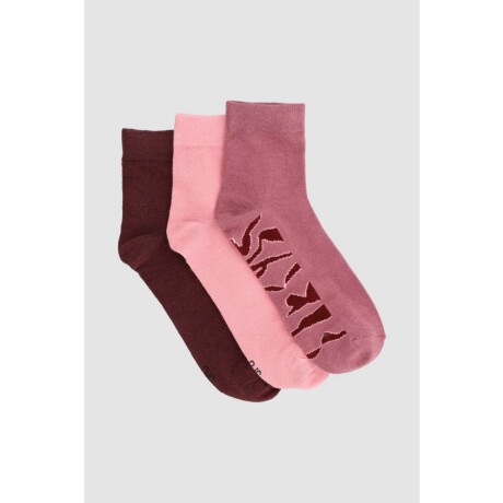 Pack x3 caña corta diseño mor Variante 30