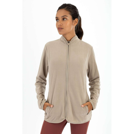 Campera polar mujer Marfil