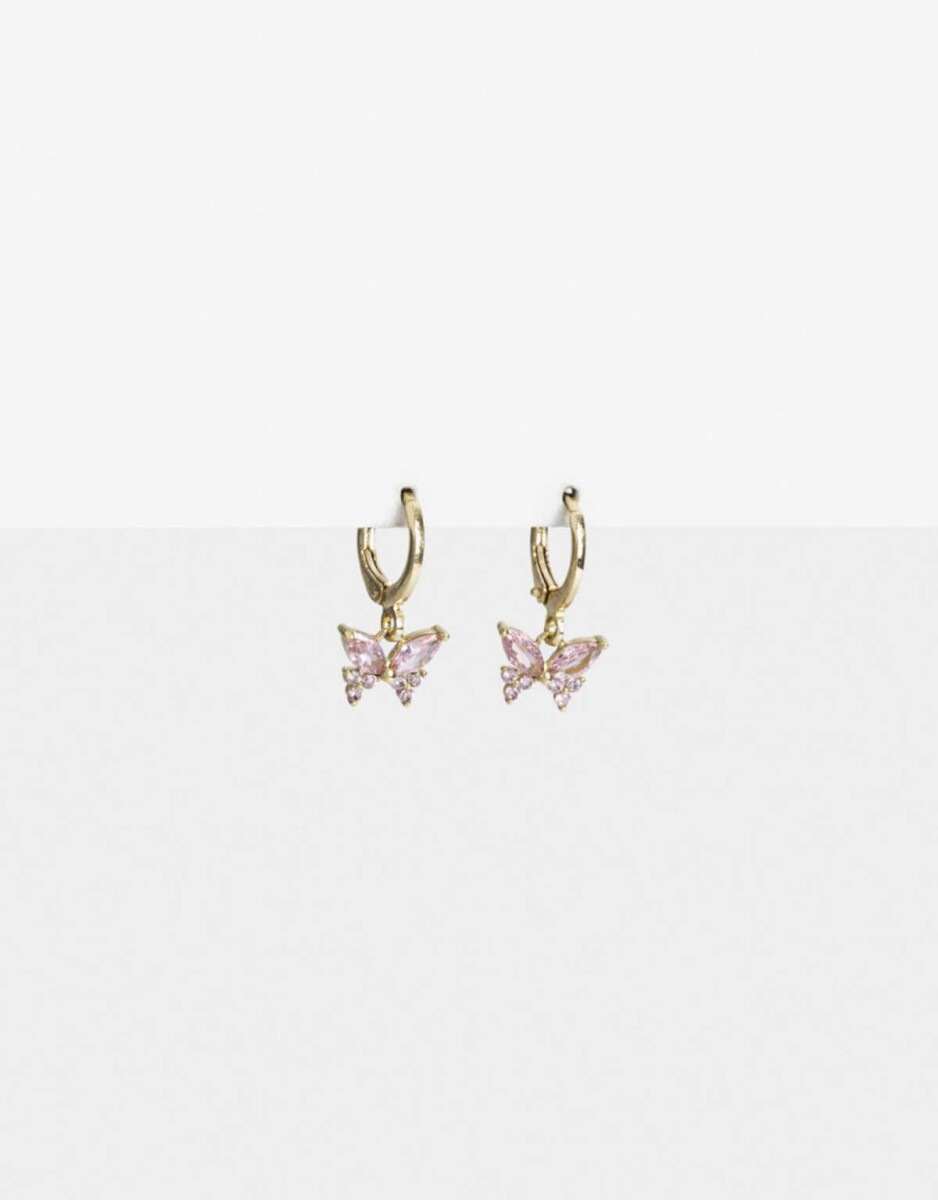 Aros Argollas Cubic zirconia - Dorado 