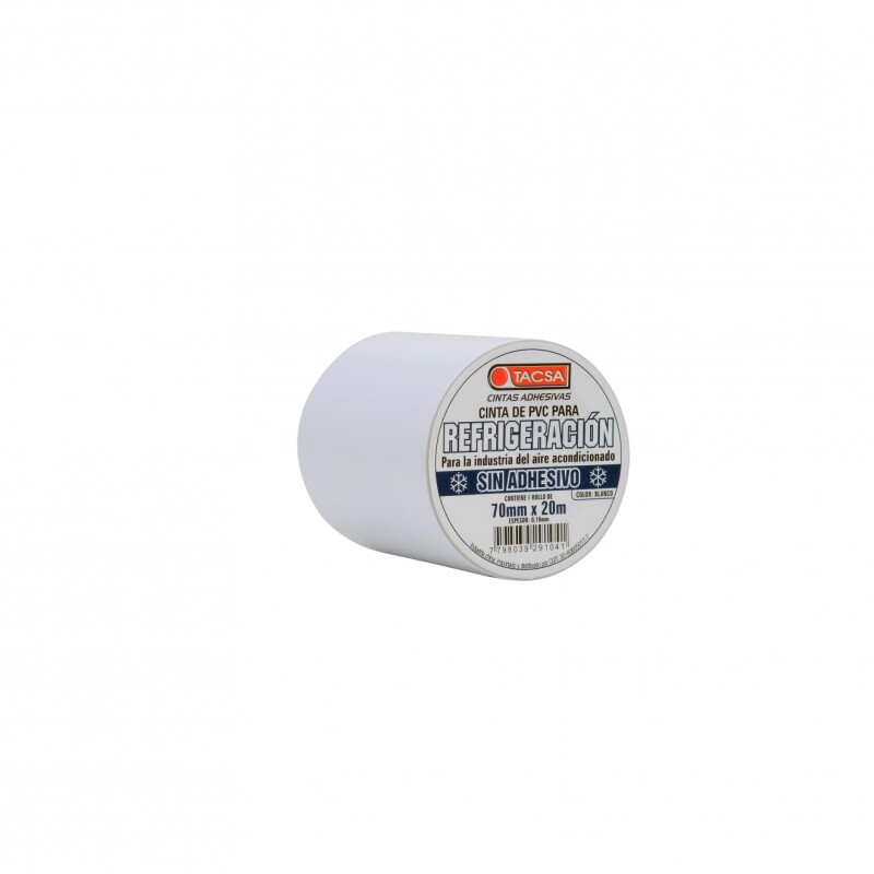 CINTA DE PVC PARA REFRIGERACION SIN ADHESIVO 20M X 70MM CINTA DE PVC PARA REFRIGERACION SIN ADHESIVO 20M X 70MM