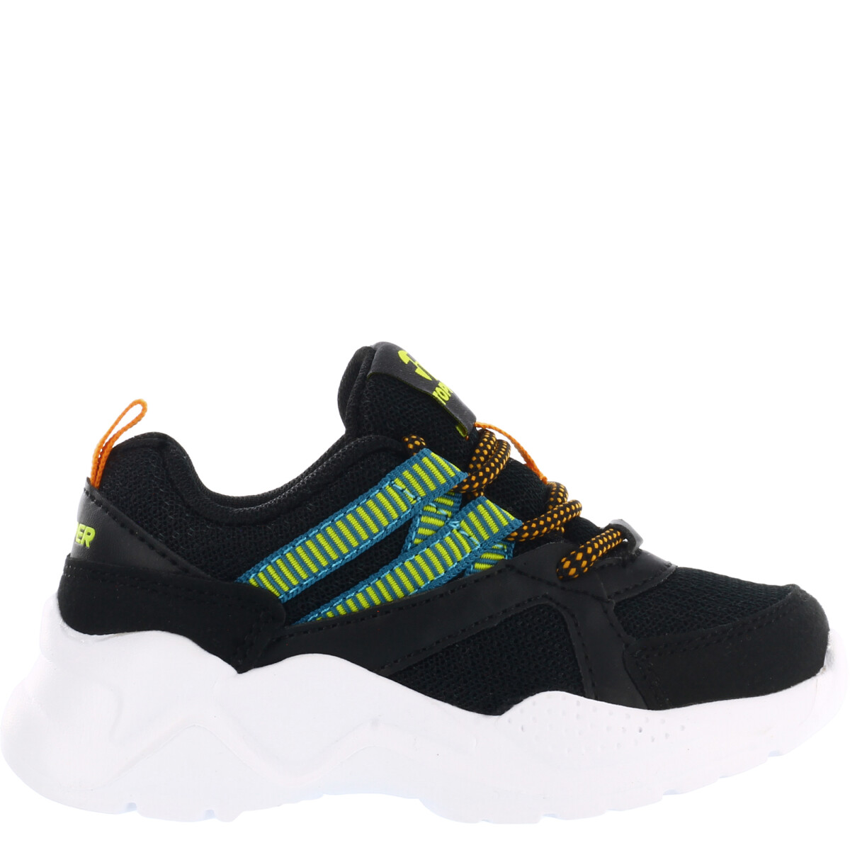 Championes de Niños Topper Chalpa Kids - Negro - Verde - Anaranjado 