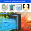 Mini Aire Acondicionado Portátil USB C/Humidificador Luz LED Mini Aire Acondicionado Portátil USB C/Humidificador Luz LED