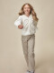 Pantalon De Twill Estampado Gris Oscuro
