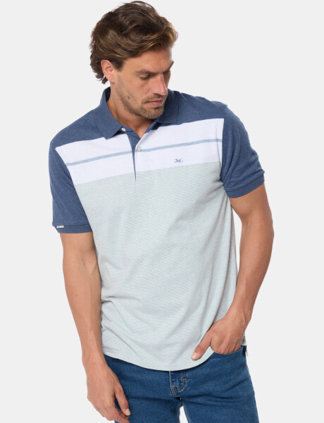 POLO JERSEY RAYADA Azul