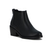 Darkness Bota Dama Caña Media Con Elastico Y Taco Bajo - Negro Negro