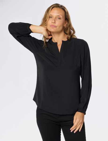 BLUSA CUELLO MAO Negro