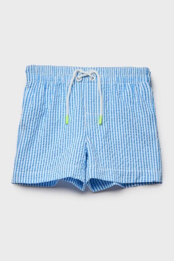 Short De Baño Estampado Toddler Niño Blue Seersucker
