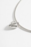Collar choker dije corazón plateado