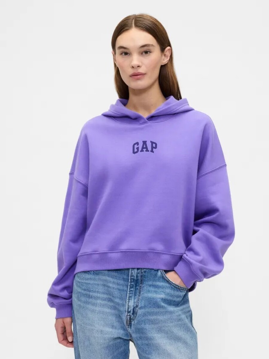 Buzo Canguro Logo Gap Mini Mujer - Blue Iris 2 