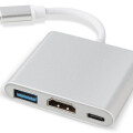 HUB Adaptador USB Tipo C 3.1 a HDMI, USB Tipo C y USB A Compatible con Mac HUB Adaptador USB Tipo C 3.1 a HDMI, USB Tipo C y USB A Compatible con Mac