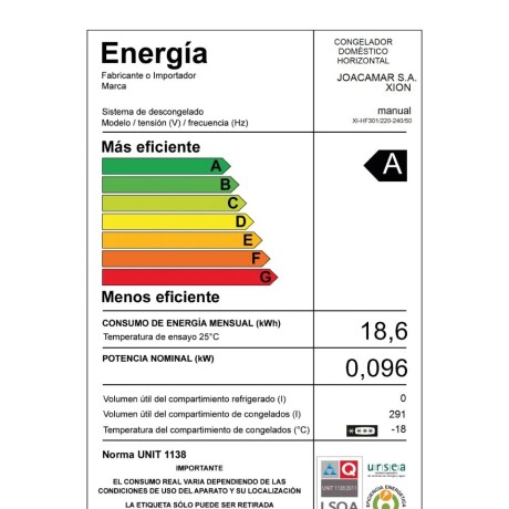 Freezer horizontal cap. 300 litros XION XI-HF301-CU Freezer horizontal cap. 300 litros XION XI-HF301-CU