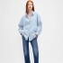 THE BIG SHIRT - POPLIN STRIPES LIGHT BLUE STRIPE