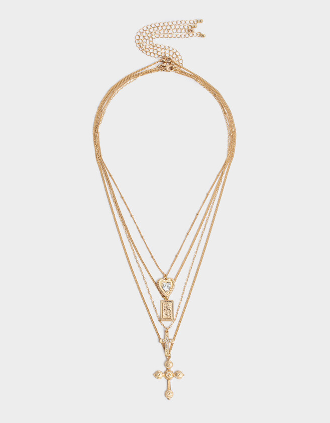 Collares Cortos Religioso Collares Cortos 4 Mix - Dorado