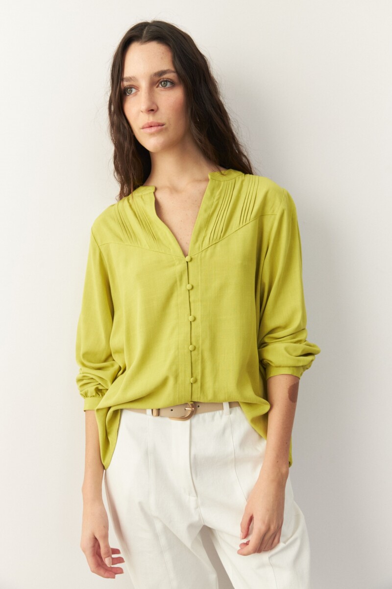 CAMISA PERLINA Verde Manzana