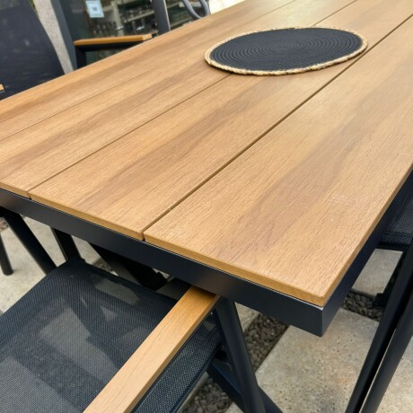 Juego de Jardín Aluminio Mesa Rectangular + 6 Sillas Textilina Juego de Jardín Aluminio Mesa Rectangular + 6 Sillas Textilina