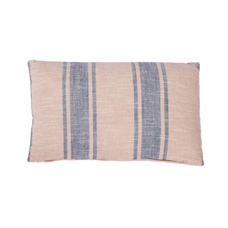 ALMOHADON ALGODON MULTICOLOR RAYAS DOBLES BEIGE AZUL